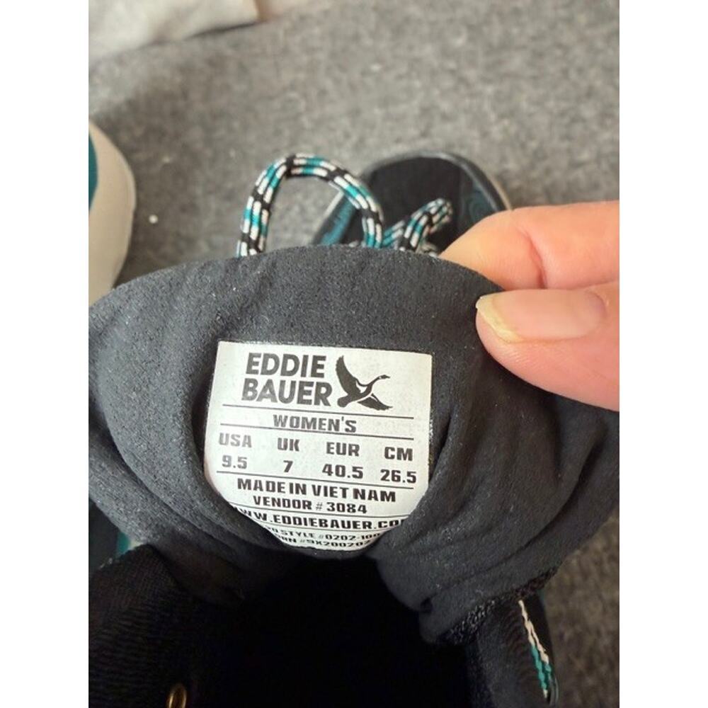 Eddie Bauer Women's High Jinx Mid Hiking Shoes Size 9.5 Black/Green - MSRP $180 - Picture 7 of 9